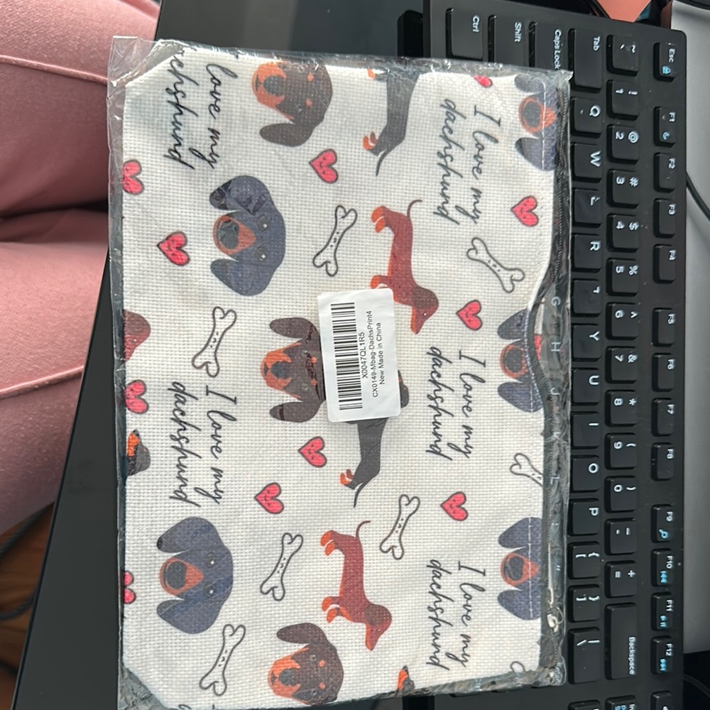 Dog Print Cosmetic Pouch